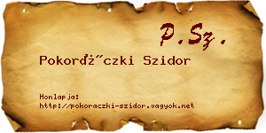 Pokoráczki Szidor névjegykártya